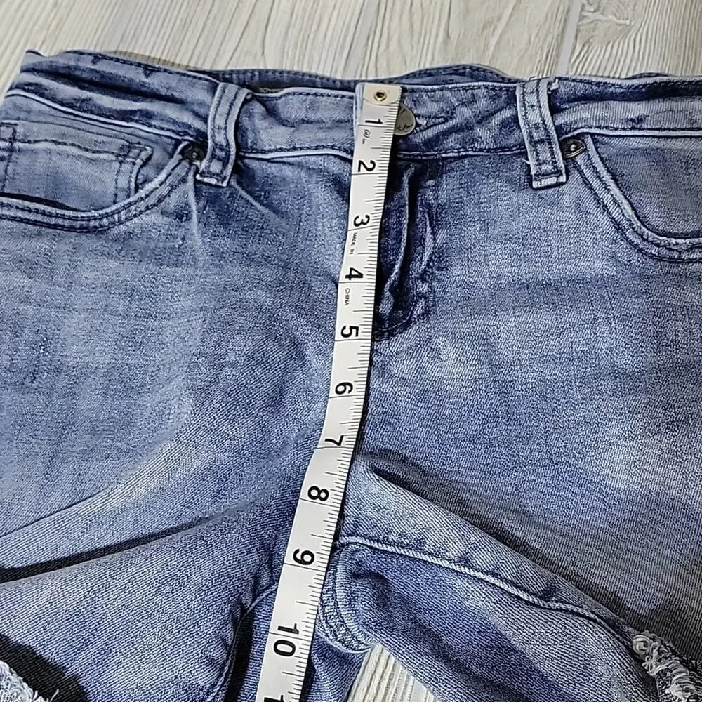 Kut from the Kloth Bermuda Jean Shorts Slight Distressing Womens Size 6